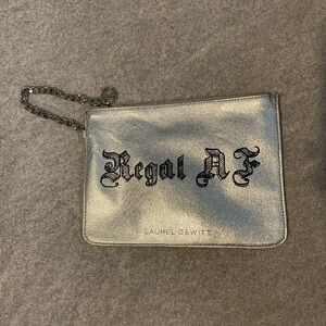 Silver Wristlet Clutch